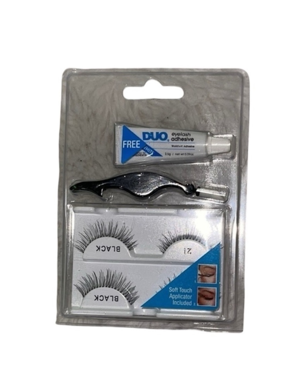 Eye lashes new with glue never opened new with box just stored away and tweezers